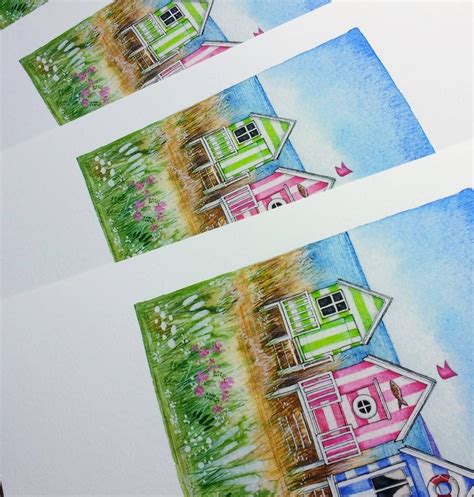 The Three Beach Huts Signed Limited Edition Signed Print Etsy