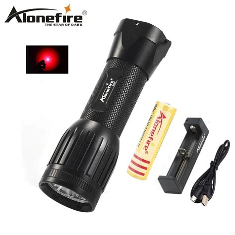 Alonefire X500 Red Led Flashlight Tactical Flashlight 18650 Torch