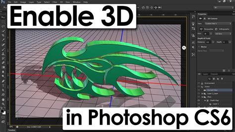 How To Enable 3d Menu In Photoshop Cs6 How To Get 3d Option In