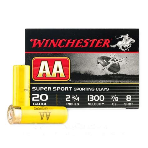 20 Gauge 78 Oz 8 Shot Winchester Aa Low Recoil Target 25 Rounds