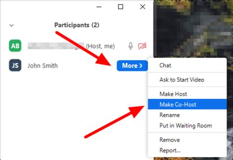 Make host (only available to the host): How to Add a Co Host on Zoom - Gadgets Wright