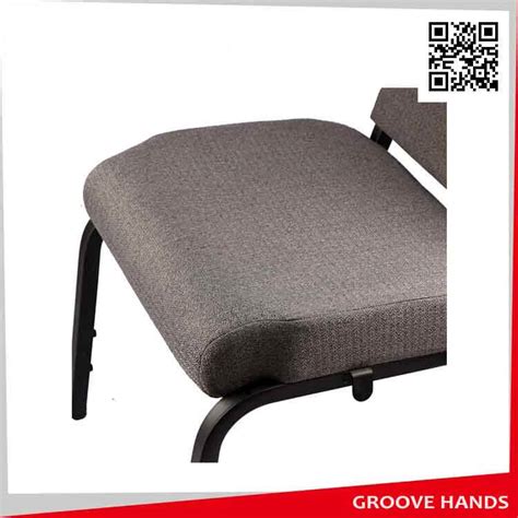 Stackable, folding, multipurpose, pew chairs, and more. Grey Fabric Cover Logo Design Church Chair(CC2047 ...