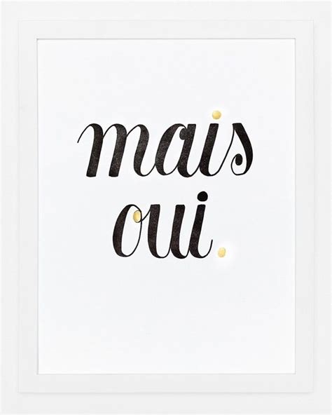Mais Oui Why Yes Art Poster Print With Images Letterpress Art