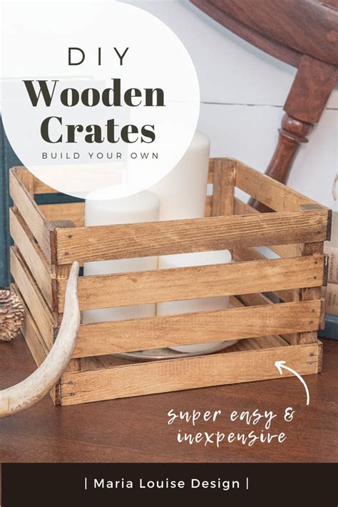 A Wooden Crate With The Words Diy Wooden Crates Build Your Own