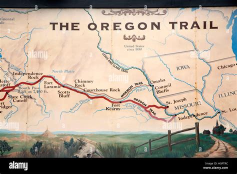 Oregon Trail Map Fotos Und Bildmaterial In Hoher Auflösung Alamy