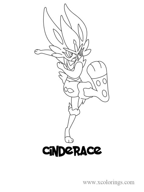 Coloring pages pokemon games on mobile morning kids. Pokemon sword and shield Cinderace Coloring Pages - XColorings.com
