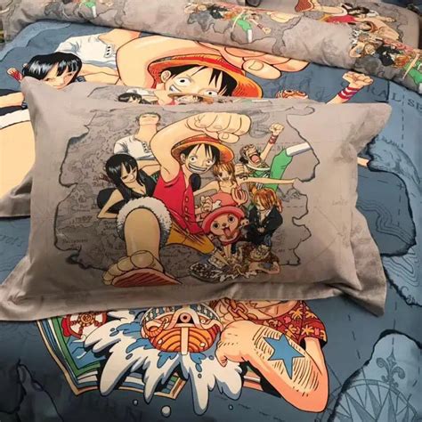 Anime One Piece Bedding Set Single Double Twin Queen 3pcs 4pcs Bedding Sets With Pilloccase Bed