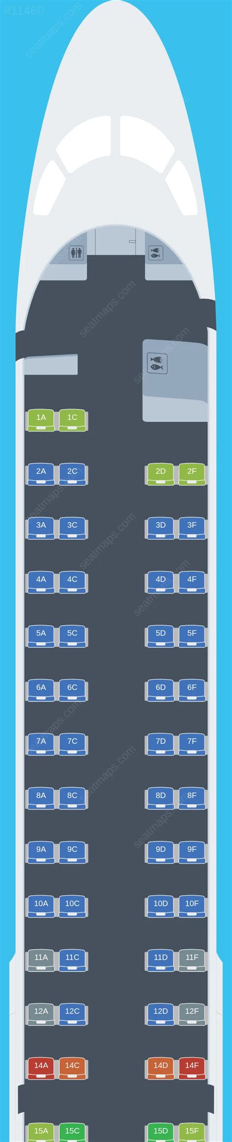 Seat Map Of Embraer E195 Sas Updated 2024