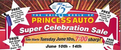 Princess Auto Canada: 75th Anniversary Event - Canadian Freebies ...