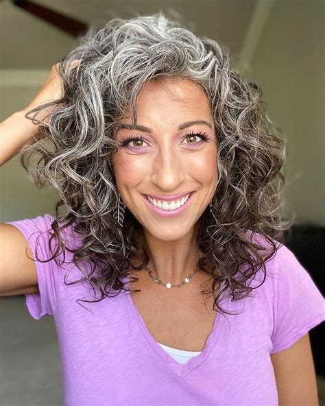 Grey Hair With Bangs Grey Curly Hair Curly Fro Curly Bangs Curly