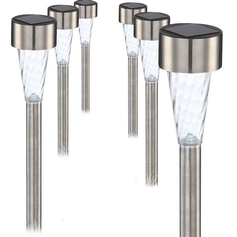 Diese wunderschönen solarpfahllichter sind perfekt, um ihrem garten oder weg etwas glanz zu verleihen. 6er Set LED Solarleuchten Gartenleuchten IP44 ...