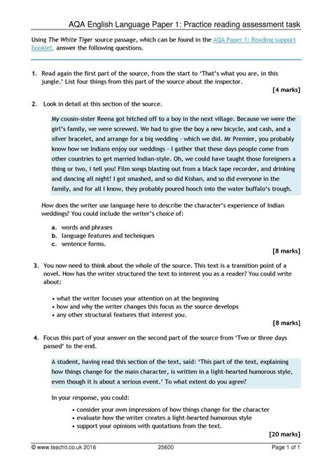What you have to do… question 1: Critical reading | KS4 Reading | Key Stage 4 | Resources