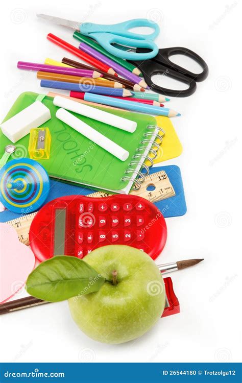 School And Office Supplies Stock Photo Image Of Case Paper 26544180