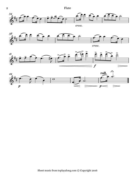 New World Symphony Ii Largo By Dvorak Sheet Music For Flute Page 2
