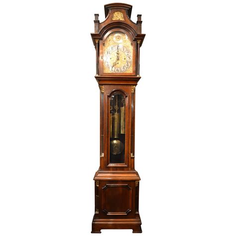 Unique Antique English Grandfather Clock Mahogany 18th Century For