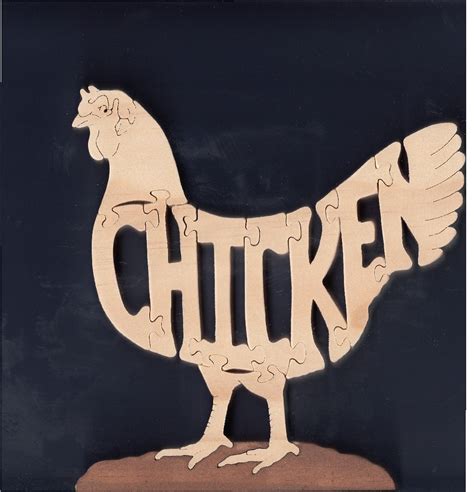 Chicken Toy Puzzle Cut On Scroll Saw
