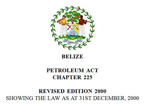 Assigned the exclusive right of exploration and production of oil in. Belize-Petroleum-Act - Ministry of Economic Development ...