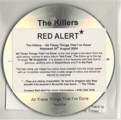 The Killers All These Things That Ive Done 2004 Cdr Discogs