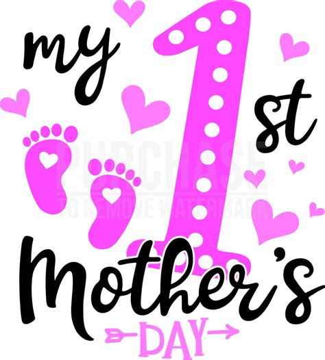 My 1st Mothers Day Svg • First Moms Day Svg Cut File For Girl