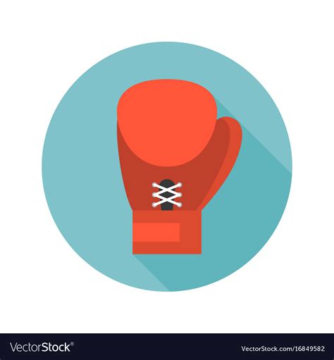 Boxing Glove Icon Flat Design Royalty Free Vector Image