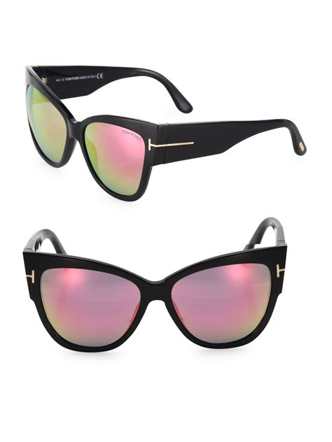 Tom Ford Anoushka 57mm Mirrored Cat Eye Sunglasses Lyst
