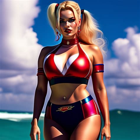 Lexica Sexy Harley Quinn In A Bathing Suit