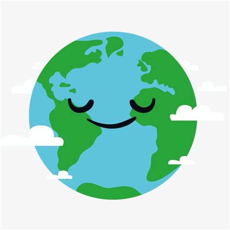 Smiling Earth White Transparent Vector Blue Earth Smiling Face Earth