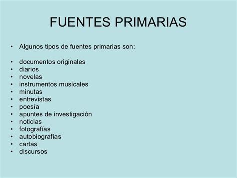 5 Ejemplos De Fuentes Primarias Y Secundarias Nuevo Ejemplo