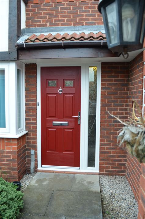A big red door vision welcome to john langridge! Ruby Red Rockdoor Regency fitted in Derby with side light ...