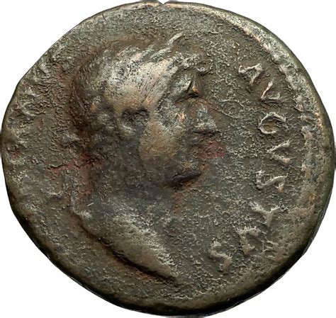 Hadrian 117ad Large Rare Ancient Roman Coin Lady Justice Justitia