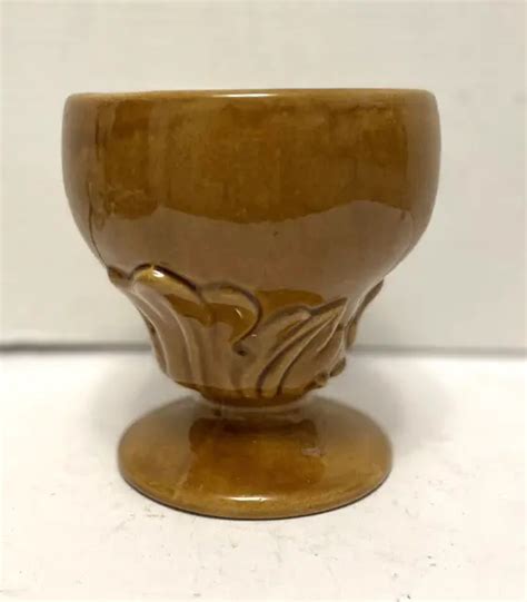 Vintage Haeger Footed Pedestal Brown Pottery Planter Glazed Ceramic Mcm