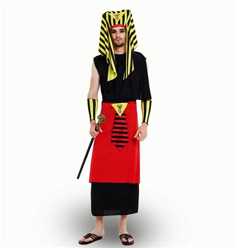 Adult Men Glod Egyptian Pharaoh Tutankhamun King Costume For Man Halloween Party Costumes