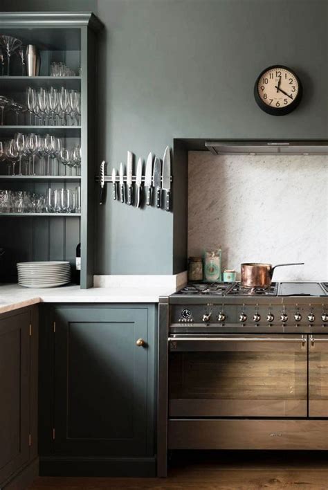 To help do this, magno suggests testing a paint sample of your desired. Dark Gray-Green Kitchen Paint Color Ideas | Devol kitchens ...