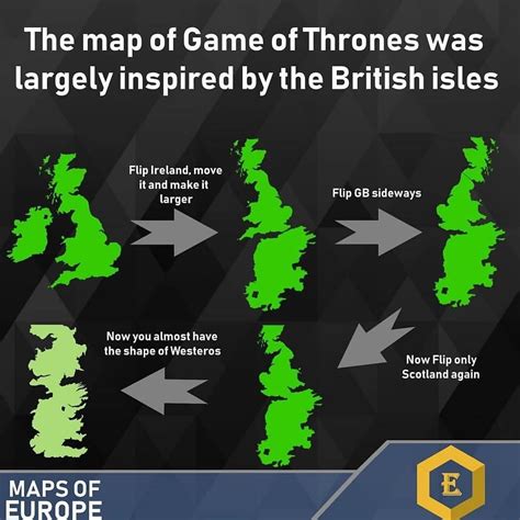 Maps On Instagram “the Map Of Game Of Thrones Was Largely Inspired By
