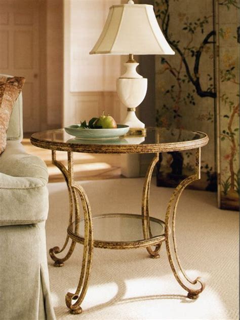 Living room side table gold. occasional tables - accent and end tables collection ...