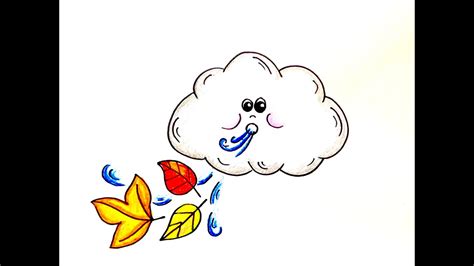Strong windchildren eating vectorwind cartoonkid chocolateice eatingkids eating ice cream in summerautumn tree cartoonwindy. Drawing Lesson: How to Draw a Windy Day Cloud - YouTube