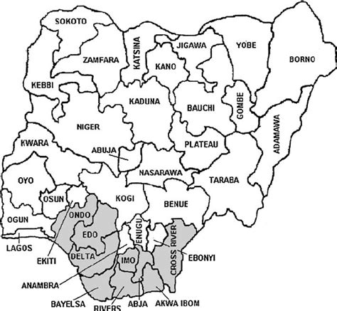 Constituent States Of The Niger Delta Nigeria Download Scientific Diagram