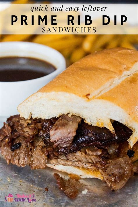 What do i do with leftover slices of prime rib from christmas eve dinner? Leftover Prime Rib Dip Sandwich | Bake It With Love ...