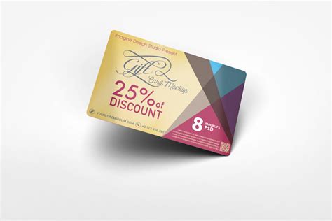 Use photoshop to make all the customizations: Gift Card Mockup on Behance