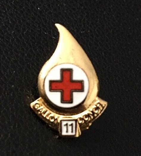 Red Cross Blood Donor 11 Gallon Donor Lapel Hat Pin 34 Ebay