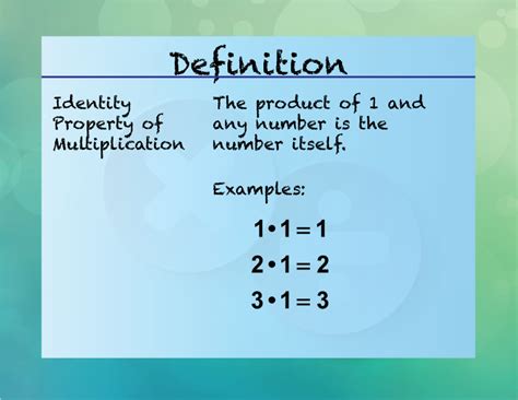 Elementary Definition Multiplication And Division Concepts Identity