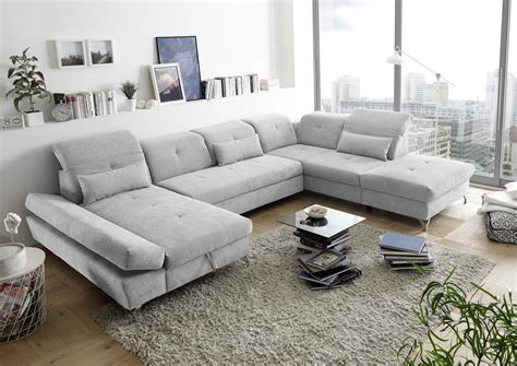 Manche kunden bevorzugen den kühlen charme einer xxl wohnlandschaft aus echtleder, andere. Couch MELFI R Sofa Schlafcouch Wohnlandschaft Bettsofa ...
