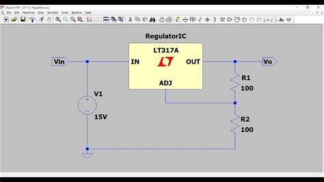 3 Terminal Voltage Regulator Simulation In Ltspice Youtube