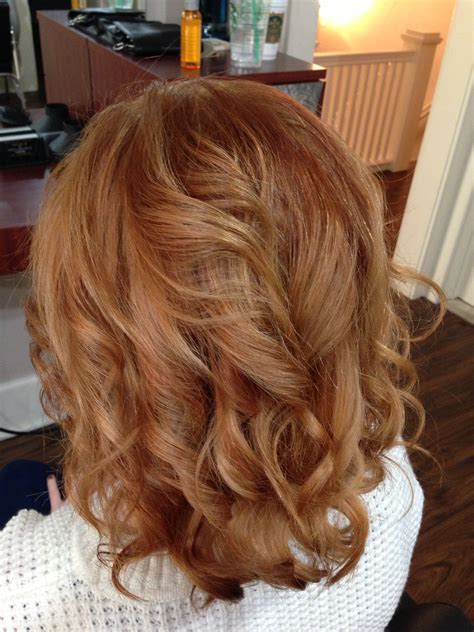 Strawberry Blonde Beautiful Golden Copper Tones Created On A Major Corrective Color She Is A