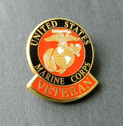 Us Marines Veteran Usmc Marine Corps Lapel Pin 1 Inch Vet Cordon Emporium