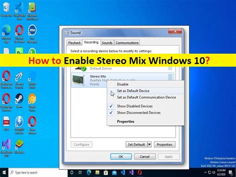 How To Enable Stereo Mix Windows 10 Steps Techs And Gizmos
