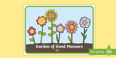 👉 Garden Of Good Manners Display Posters Teacher Made
