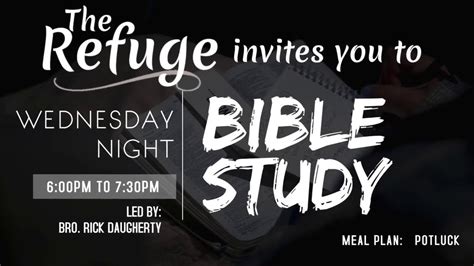 The Refuge Wednesday Night Bible Study 8262020 Youtube