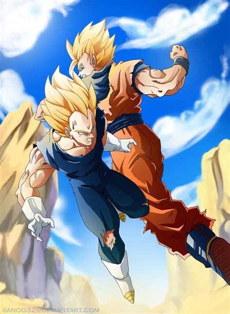 Dbz Wallpaper Goku And Vegeta Fighting | www.imgkid.com - The Image Kid