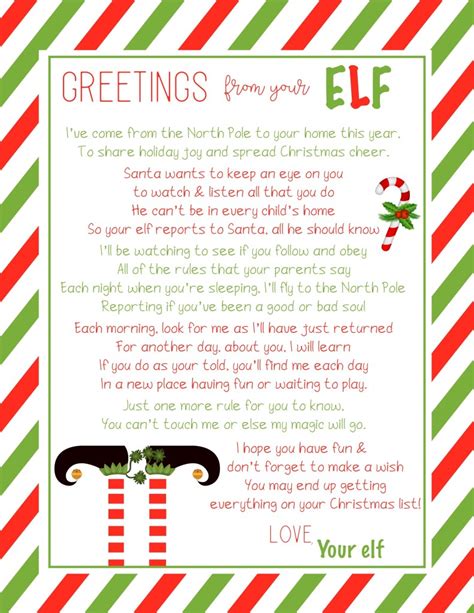 Elf On The Shelf Letter Free Printable
